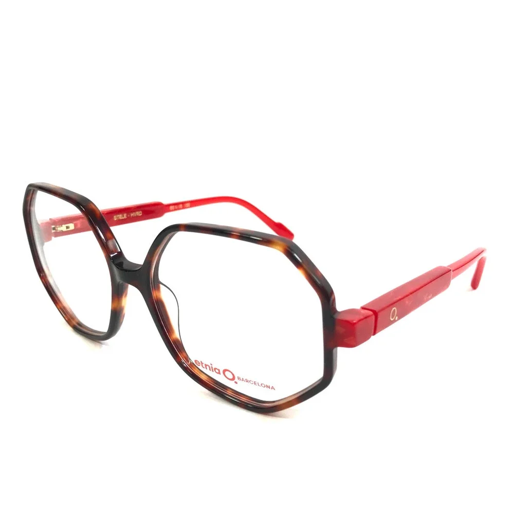 Etnia Barcelona Eyeglasses Frames STELE HVRD Havana Red Full Rim 56-16-138